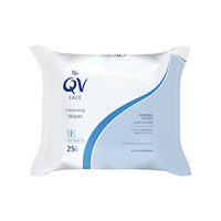 Ego QV Face Cleansing Wipes, with Vitamin E and Safflower Oil, 25 Wipes/Pack, 6 Packs/Carton, 150 Wipes/Carton Carton