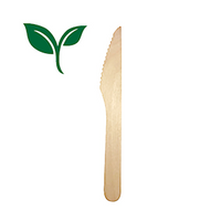 Liv Eco Wooden Knife, 165 x 22mm, Non-Sterile, 20 Pieces/Pack Pack