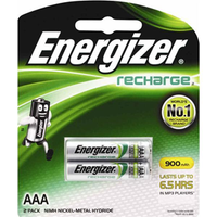 ENERGIZER BATTERY RECHARGEABLE AAA 2/PACK Each