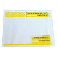 Invoice/Packing List Enclosed Envelopes, Yellow, 115 x 150 mm 1000/Box (INTERNAL USE ONLY) Box