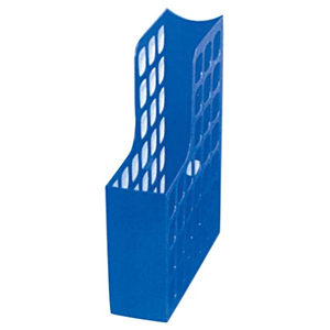 Esselte Boxer Magazine File, A4,W:80mm D:250mm H:325mm,70mm Capacity, Recyclable Polystyrene, High Gloss, Royal Blue, Each Each