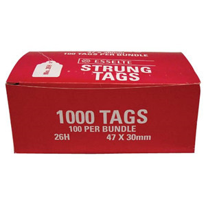 MERCHANDISE TAGS 26H 30X48MM ESSELTE 1000/BX Box