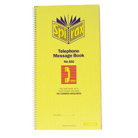 Spirax Telephone Message Book