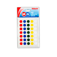Quik Stik Adhesive Label, Flat Pack, Multi Colours, MC11, 245 Labels/Pack Pack