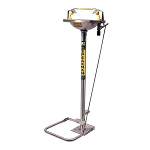 Aerated Eye/Face Wash Unit with Bowl Free Standing, Pedestal Mounted, Hand and Foot Operated Each