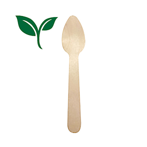 Liv Eco Wooden Tea Spoon, 110 x 23mm, Non-Sterile, 20 Pieces/Pack Pack