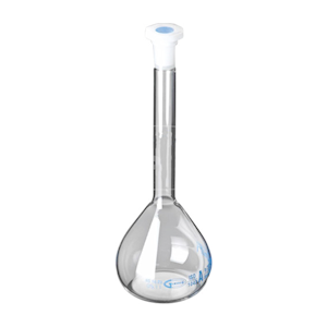 Volumetric Flask, with Polyethylene Stopper, Class A, 20mL, Socket Joint 10/19, Borosilicate 3.3 Glass, Each (130.202.02A) Each