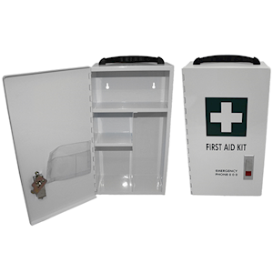 Workplace Compliant First Aid Kit Level 1 In Metal Case 380mm X210mm X120mm Each