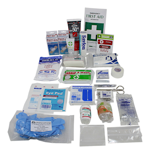 Livingstone Road Vehicle First Aid Kit, in Red Multi Compartment Heavy Duty Carry Bag Each