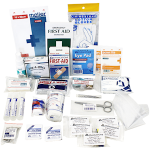Hearing Australia First Aid Complete Set Vehicle Refill Only in Polybag, Meets Occupational Health and Safety Regulation, Each Each