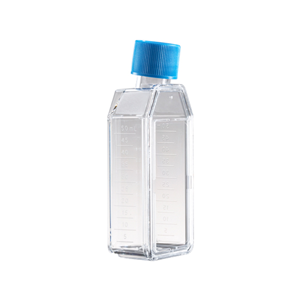 Falcon Treated Cell Culture Flasks with 0.2um Membrane Vented Screw Cap, 70mL, 25cm^2, Canted Neck, PS, Sterile, 20/Pack 100/Case Case