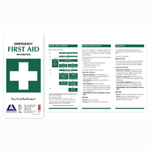 Livingstone Emergency First Aid Information Pamphlet, Each Each
