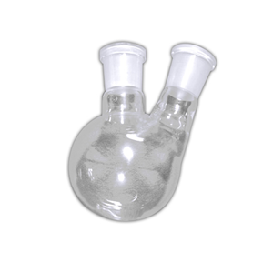 Monash Flat-Bottom Spherical/Boiling Flask, 50ml, Socket Joint 24/29, Single Medium Neck, Borosilicate Glass, Clear, Each Each