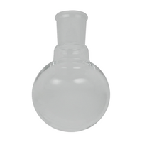 Monash Flat-Bottom Spherical/Boiling Flask, 250ml, Socket Joint 19/26, Single Short Neck, Borosilicate Glass, Clear, Australian, Each Each