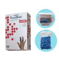 Out of Date, Lincon Nitrile Finger Cots, Powder Free, Antistatic, Large, Blue, 100/Bag, Price Discounted, While Stocks last Bag