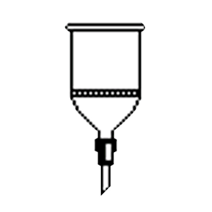Monash Filter Funnel, Buchner Filter Funnel, with Sintered Disc, Porosity 3, Cone 29/32, 55mm, Borosilicate Glass, Australian, Each Each