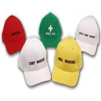 Warden Cap, Red, Embroidered, Each Each