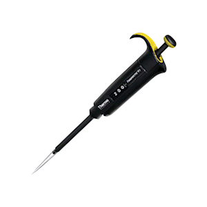 Finnpipette F2 Variable Volume Pipettes, 20 to 200uL, 0.2uL Increments, Autoclavable, Yellow, Each Each