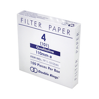 Livingstone Qualitative Filter Paper, No. 101 (No.4), 110mm Diameter, 8~10um Pore Size, Fast Speed, Biodegradable, 100 Pieces/Box Box