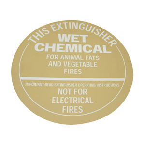 Safety Sign, " Fire Extinguisher Wet Chemical" 190 x 190mm, Each Each