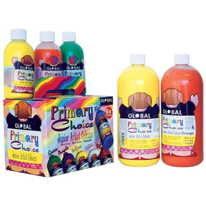 Primary Choice Junior Artist Colours Starter Pack, 250ml, 6/Pack Pack