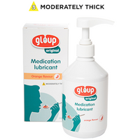 Out of Date,Gloup Medication Lubricant, Orange, 500mL Pump Pack,EA, Original Unopened Condition, Price Discounted, While Stocks last Each