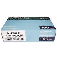 Economy Nitrile Gloves Powder Free, EN374, Small , 5.0g, Blue, Non-Therapeutic Use, 100 Pieces/Box