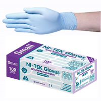 Out of Date, Discounted, Ni-Tek Nitrile Premium Gloves, AS NZ Standard,Powder Free,Sml,Blue, 100/Bx Original Condition, Whilst Stock Last Box