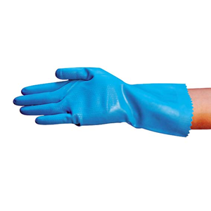 Astra Silver Lined Natural Rubber Gloves, Biodegradable, Size 7, Blue, 1 Pair/Pack (GSG7) Pair