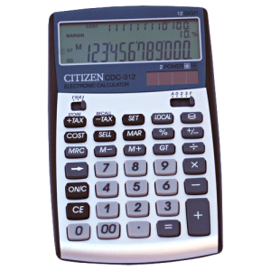 CALCULATOR CITIZEN HANDHELD 12DIG. TAX FUNC. EA Each