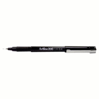 Artline 200 Fineliner, 0.4mm, Fine Point, Black, 12/Box Box