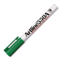 Artline 550A Whiteboard Marker, Bullet Point, 1.2 mm, Green, 12/Box Box