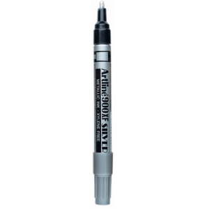 Artline 900 Permanent Marker, 2.3mm, Bullet Point, Silver, Each Loose