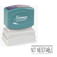 XSTAMPER 1124 NOT NEGOTIABLE BLUE EACH Each
