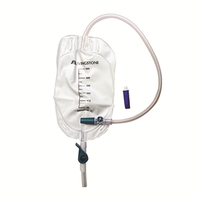 Livingstone Leg Urine Bag with Lever Tap Bottom Outlet, 50cm Tube, 500ml Graduated, Leg Strap Available Separately, Sterile, Single Piece Each