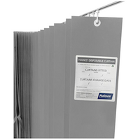 Haines Antimicrobial Medical Curtain, 120GSM, 4.5m x 2m Drop, Polypropylene, Nonwoven, Grey, 8 Pieces/Box