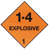 Sticker Class1 'Explosive 1.4' Paper, 50x50mm, 25/Roll Roll