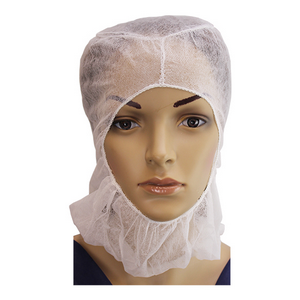 Livingstone Disposable Space Caps Balaclava Hood, Nonwoven, 20GSM SSP, White, HACCP Certified, 100/Pack, 1,000/Carton Carton