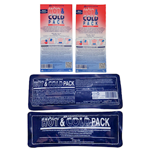 Livingstone Hot and Cold Pack with FREE Non Woven Cover, 10 x 25cm, 200g, Reusable, Non-Toxic Clear Gel, Each Each