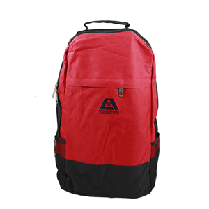 Livingstone Back Pack, 28 x 14 x 40cm with 2 Zip Parts, 2 Side Bottle Pouch, Oxford Canvas, Adjustable Straps, Red/Black Each