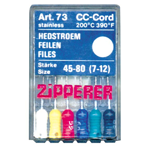H-Files, 21mm, Art 73, No. 15-40, Assorted, Stainless Steel, Colour-Coded, 6/Pack