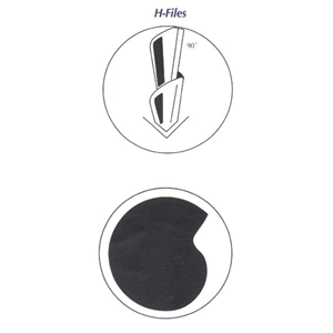 Livingstone H-Files, 28mm, No. 100, Stainless Steel, Colour-Coded, 6/Pack