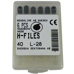 Livingstone H-Files, 28mm, No. 100, Stainless Steel, Colour-Coded, 6/Pack