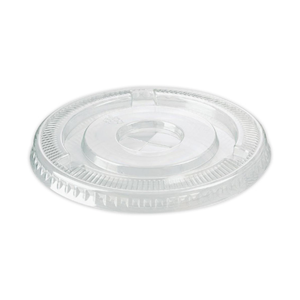 Hi Kleer Recyclable Plastic Flat Lids, 100/Bag Bag