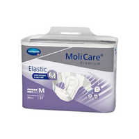 Hartmann Molicare Premium Elastic 8 Drops, 85 - 120cm, 3144ml, Medium, 26 Pieces/Pack, (165472) Pack