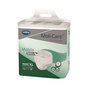 Hartmann Molicare Premium Mobile 5 Drops, 130 - 170cm, 1,280ml, Extra Large, Pull Up, Unisex, 14/Pack Pack