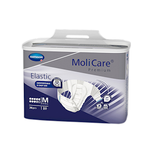 Hartmann Molicare Premium Elastic 9 Drops, 85 - 120cm, 3521ml, Medium, 26 Pieces/Pack, (165572) Pack