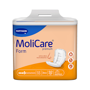 Hartmann Molicare Premium Form, 4 Drops, 1483mL Absorbency, 32 Pieces/Pack Pack
