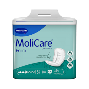 Hartmann Molicare Premium Form, 5 Drops, 1626mL Absorbency, 32 Pieces/Pack Pack