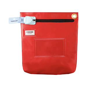 Harcor Cash 23 Bag, 250(W) x 280(H) mm, PVC, Red, Each Each